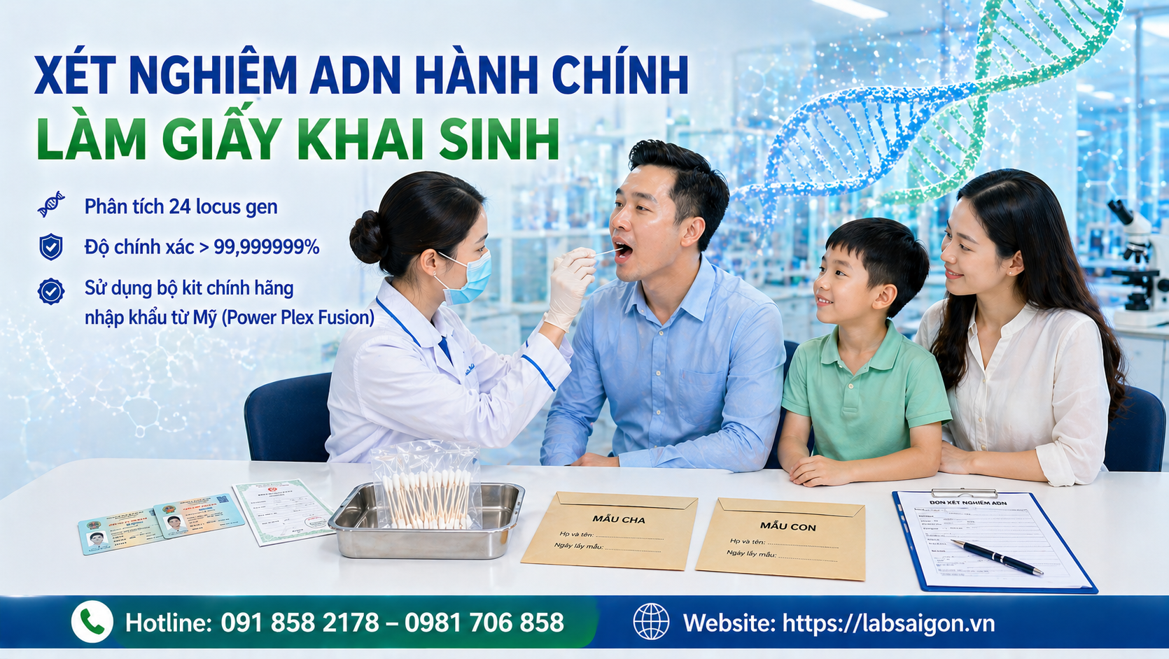 XÉT NGHIỆM ADN LÀM KHAI SINH