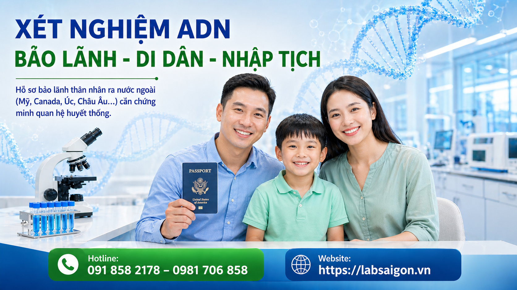 XÉT NGHIỆM ADN BÃO LÃNH – DI DÂN – NHẬP TỊCH