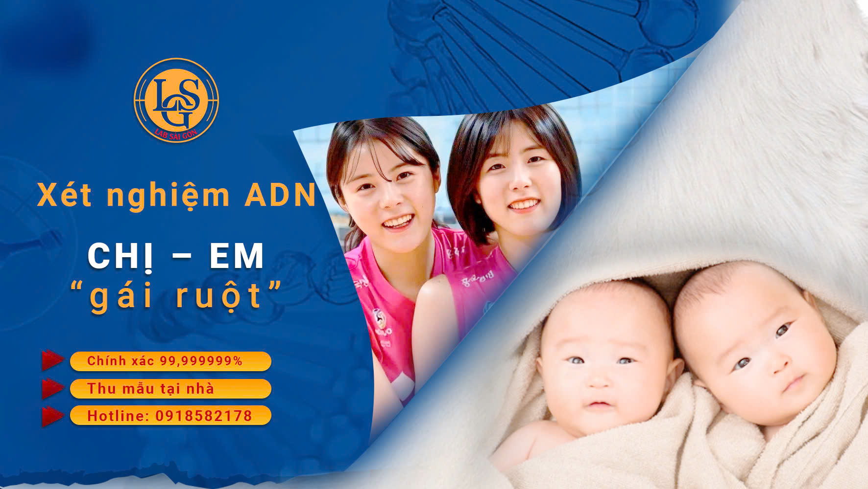 Xét nghiệm adn chị em gái ruột