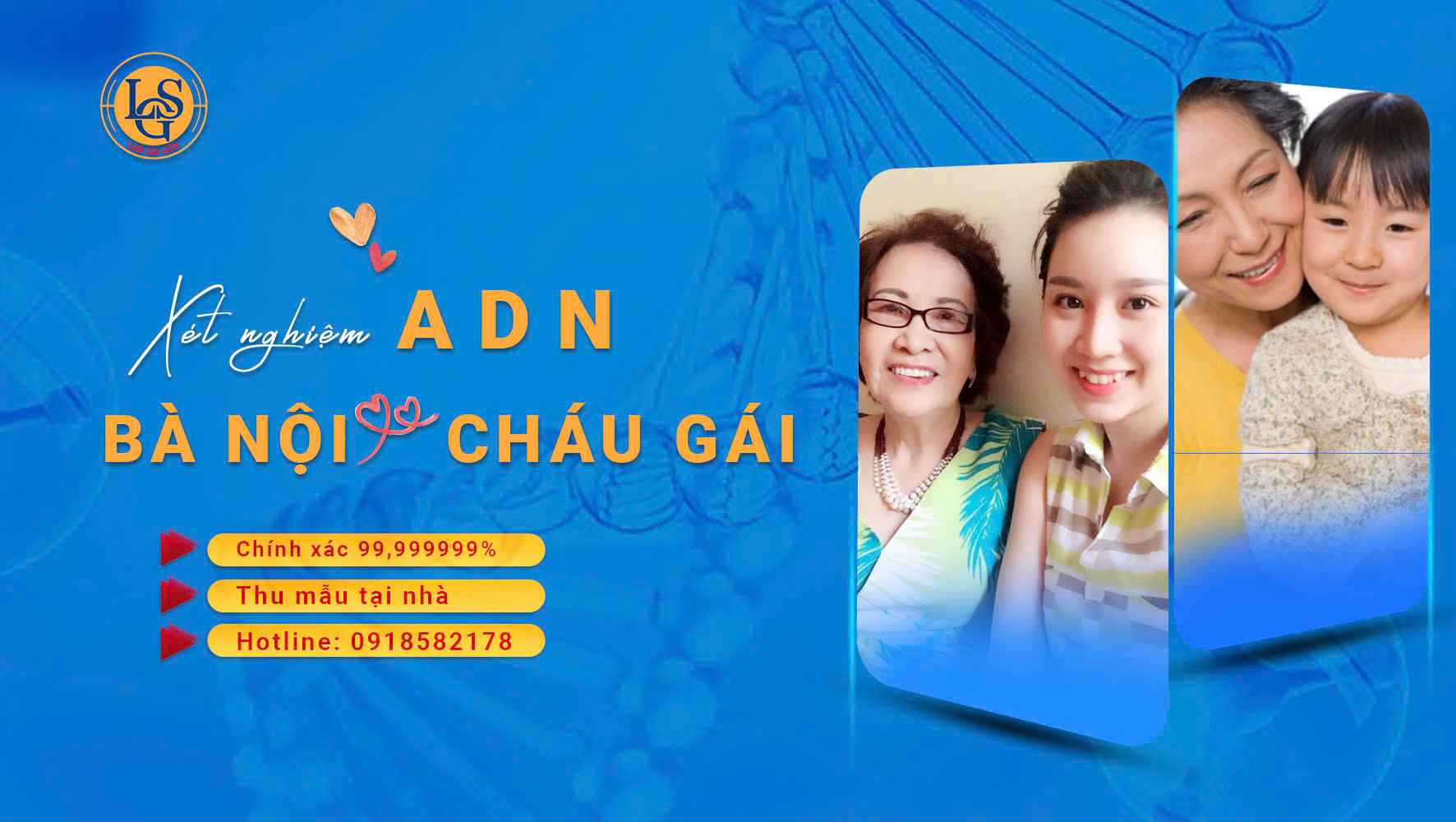 Xét nghiệm adn bà nội cháu gái