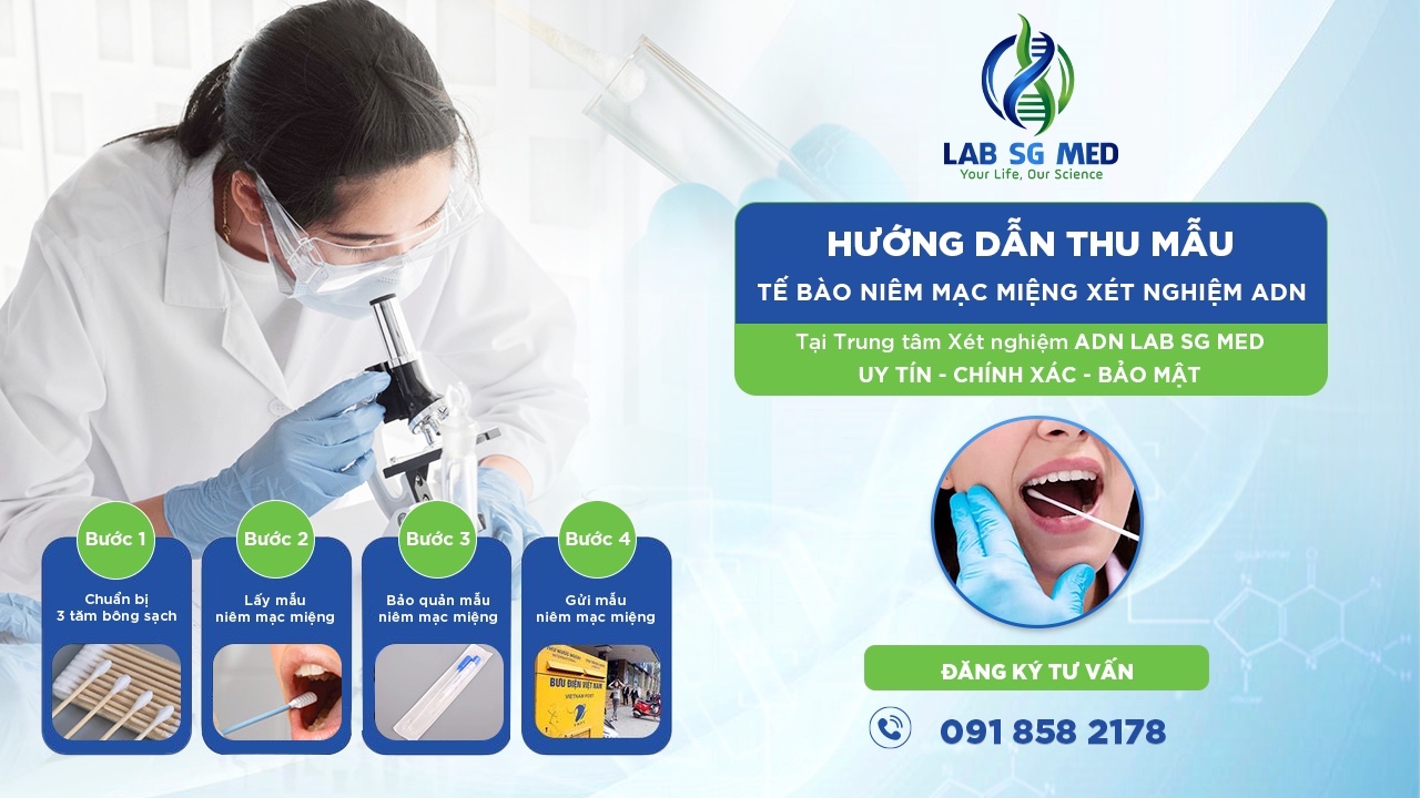 Hướng Dẫn Thu Mẫu Xét Nghiệm ADN – Mẫu Tế Bào Niêm Mạc Miệng