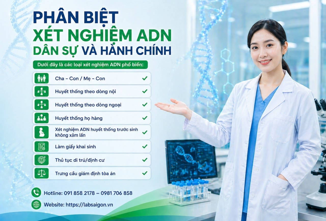 Phân Biệt Xét Nghiệm ADN Dân Sự Và Hành Chính
