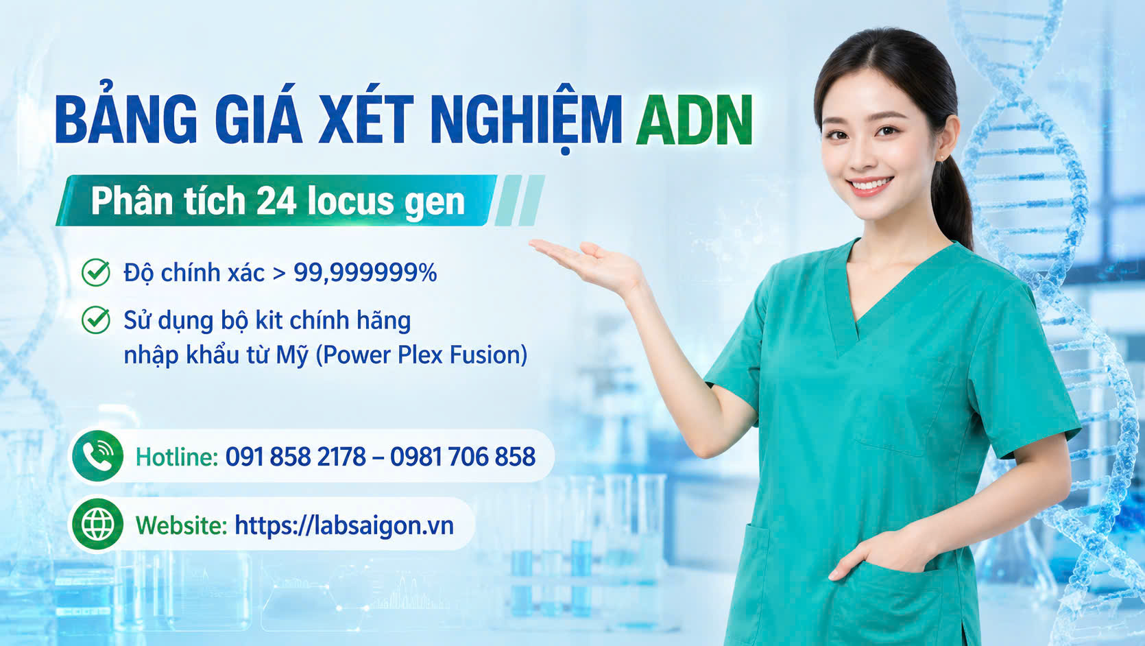 Bảng giá xét nghiệm ADN