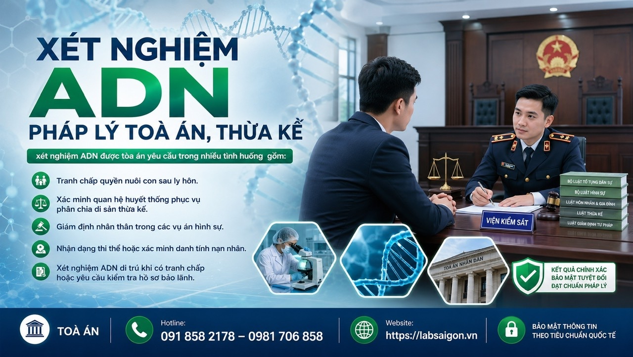 XÉT NGHIỆM ADN PHÁP LÝ TOÀN ÁN, THỪA KẾ